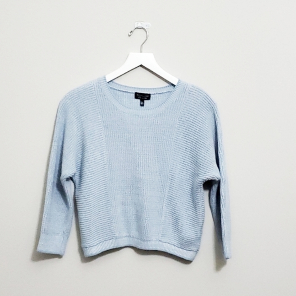 Topshop Blue Crop Sweater Size 4